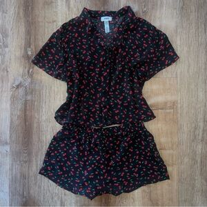 Victoria’s Secret PINK Y2K Cherry Print Pajamas Size XS